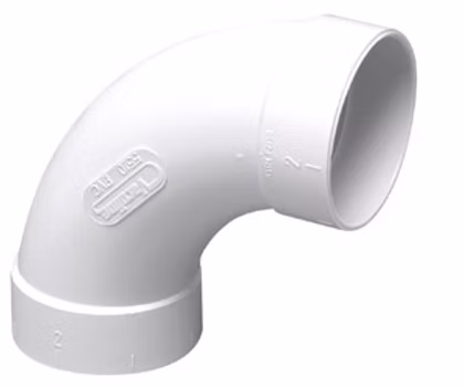 90-degree sweep elbow for central vacuum