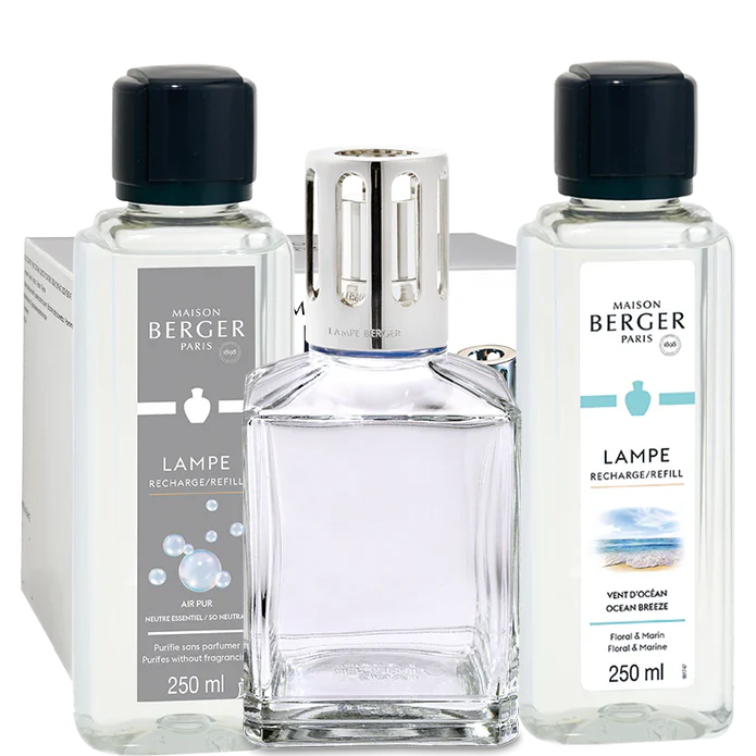 Maison Berger Clear Square Lamp Gift Set
