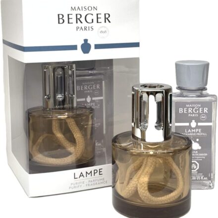 8.5" Onyx Gray and Silver Lampe Berger Fragrance Lamp