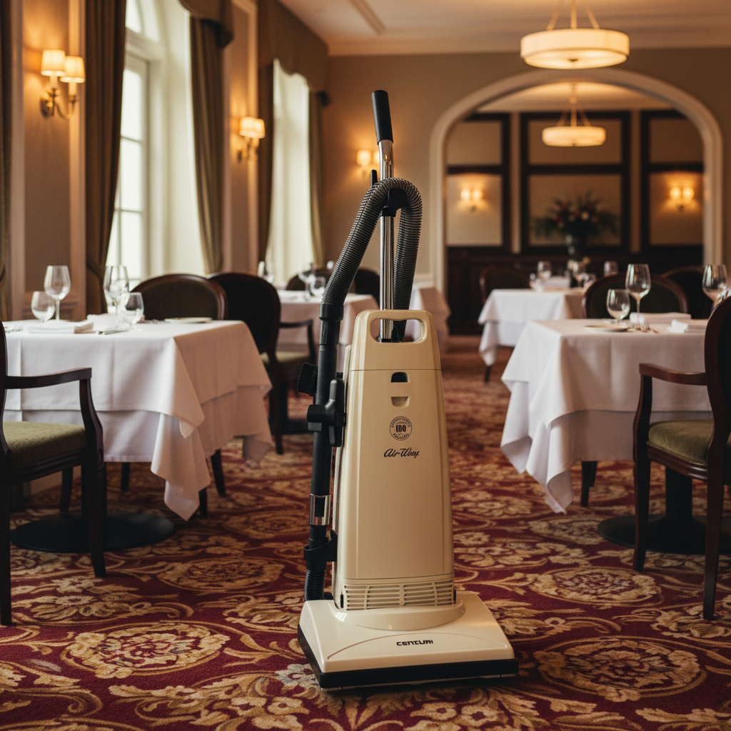 Air-Way Centuri Upright Commercial Vacuum model 6500W. Perfect for restaurants, retail & Offices