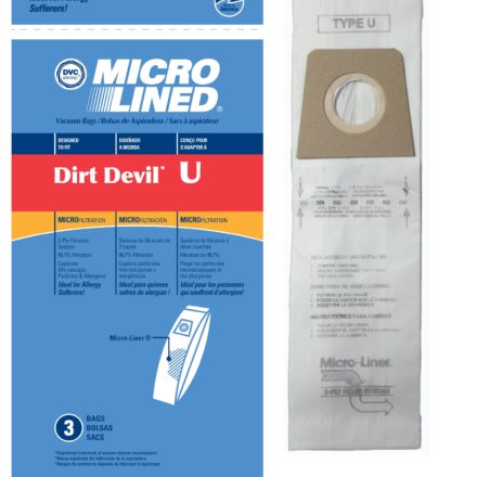 Dirt Devil Style U Vacuum Bags