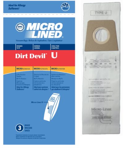 Dirt Devil Style U Vacuum Bags
